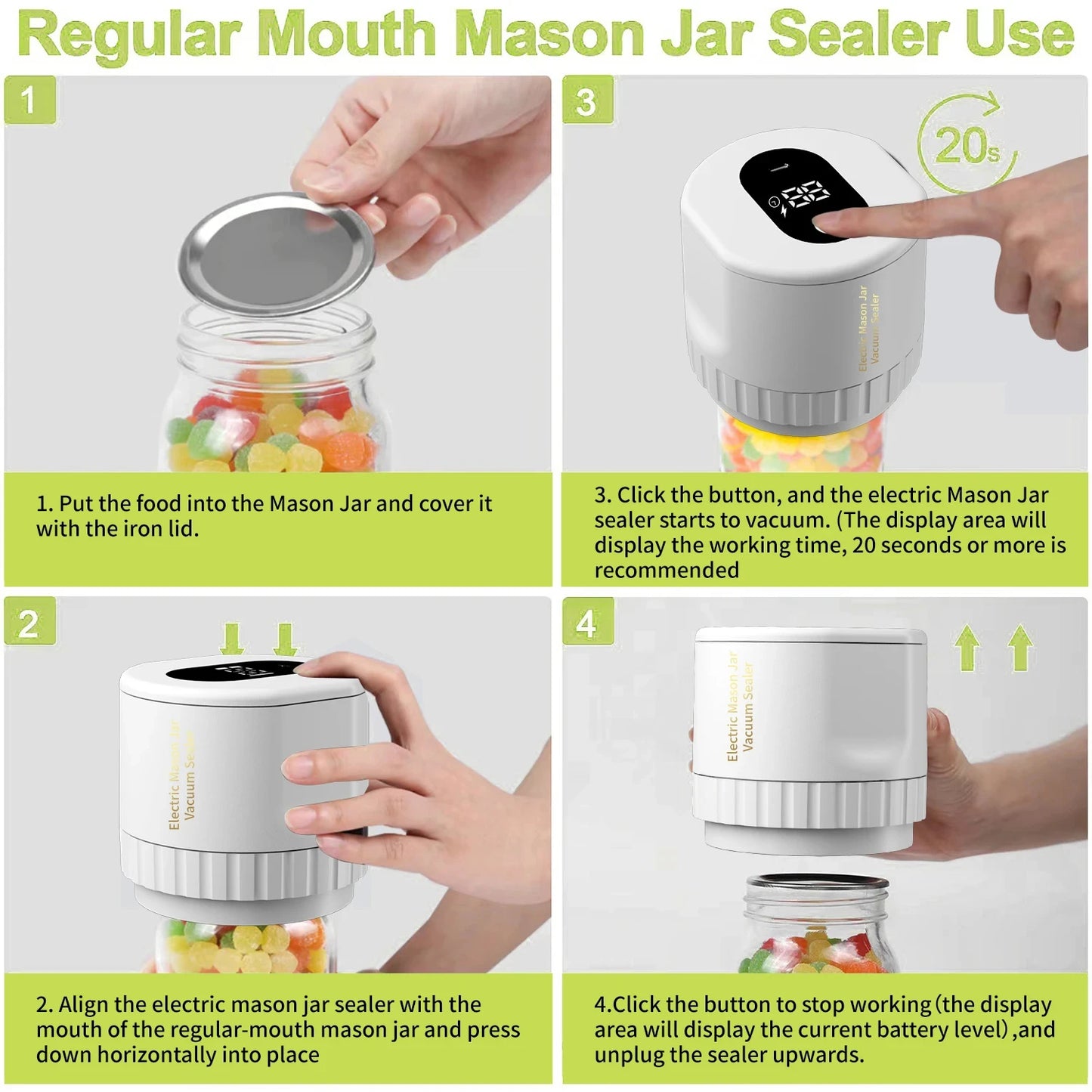 Kabelloser Mason Jar Vakuumierer